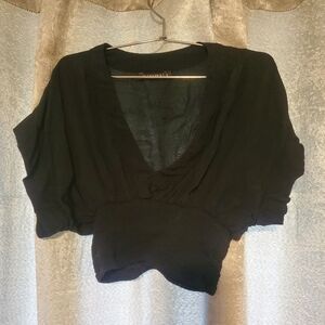 Manaola NWOT Black Crop Top